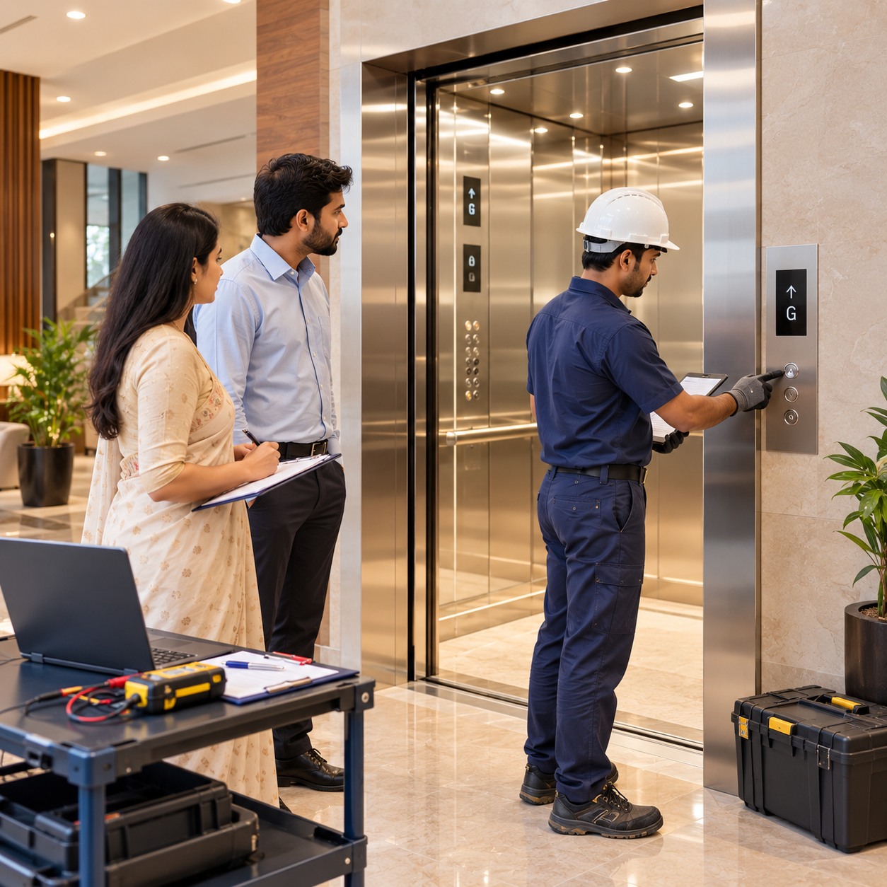 Lift testing and handover