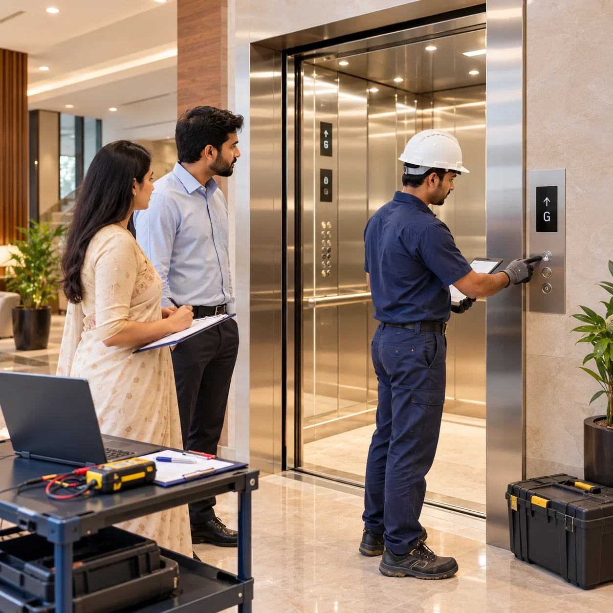 Lift testing and handover